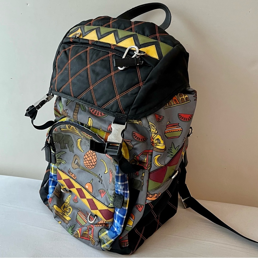 Prada Back Pack Quilted, Nylon, Spring 2017, Mult… - image 3